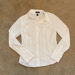 White button down blouse